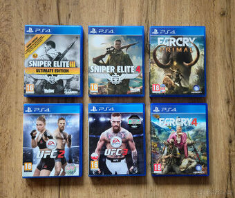 hry na PS4 - Sniper Elite, Far Cry, UFC,....