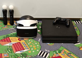 Prodám PlayStation 4 Pro + PS VR + 2 ovladače + 8 her