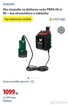 Parkside aku cerpadlo - nerozbalené, záruka