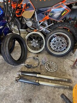 Motardová kola KTM + tlumiče - 1