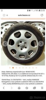 prodám alu disky Audi
