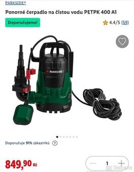 Ponorné čerpadlo PETPK 400 A1