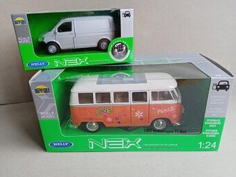 VW, Volkswagen T1, T6 - Welly 1:24, 1:34-39, nové