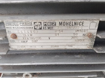 Prodám elektromotor 1,5 kW/2870 230/400V