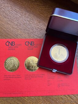 Zlatá 1/2 unce mince ČNB, Tábor, PROOF