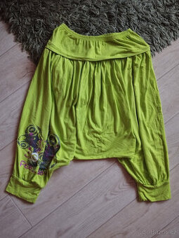 Zumba 3/4 pumky harémky vel.UNI zelenkavé FEELJoy