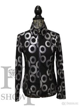 Westernová show halenka S - Kruhy černá