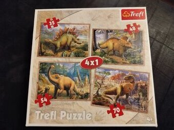 Puzzle dinosauři 4v1