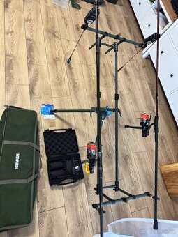 Kompletní vybavení pro rybolov, mivardi tripod, hlasiče