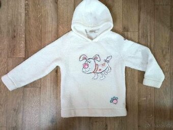 Huňatá bílá mikina NEXT vel. 8-9 let