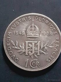 1 koruna 1908 jubilejni