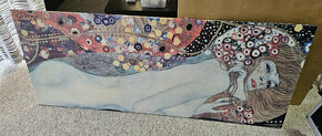 Reprodukce obrazu "Vodní hadi" od Gustava Klimta