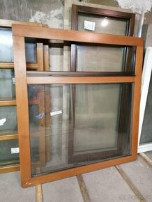 Prodám dřevěné fixní okno ditherm  bezpečnostní sklo - 1
