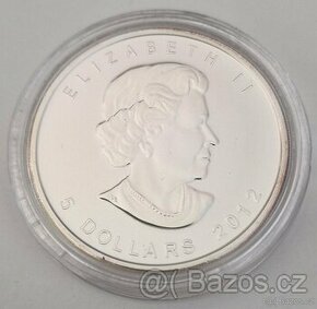 Stříbrná mince Elizabeth Canada Maple Leaf 2012