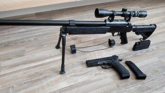 Airsoft Sniperka + manuální pistole