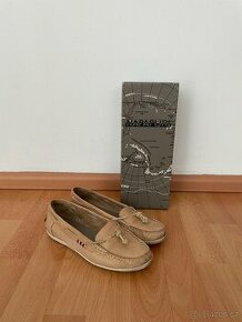 Béžové kožené mokasíny Napapijri vel. 37