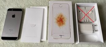 Iphone SE 32GB, nabíječka, původní nepouž.sluch.Apple, obaly