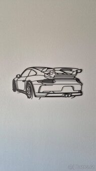 Porsche 911 GT3 RS zezadu – 25×13 cm – 3D tisk z PLA