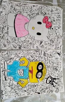 Graffiti kresba - Hello Kitty / Mimoň (handmade art)