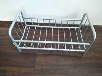 Retro hliníková postýlka pro panenky Igra, 80. léta, ČSSR