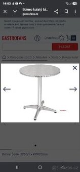 Nerezový stúl kulatý