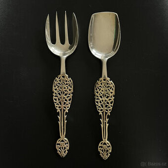 Mosazná salátová retro sada příborů, Indie