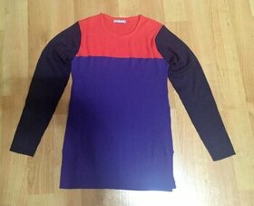 Nový žebrovaný barevný pulovr (vel. 42/44)