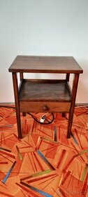 Starožitný noční stolek dřevo - 1