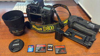 Nikon D800 + příslušenství