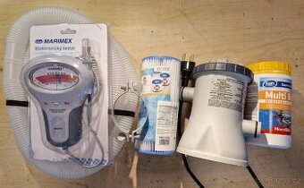Bazénová filtrace, chlortester a chlorové tablety