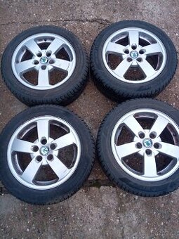 Alu kola R 15, ET 43, 5x100, vč. pneu 195/50 R 15