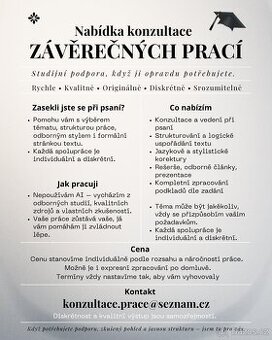 Nabídka konzultace závěrečných prací