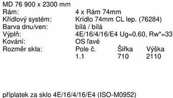 Prod okno (dvere) Slovaktual 900x2300