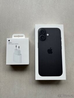 Nový iPhone 16 256GB Black, Nerozbalený