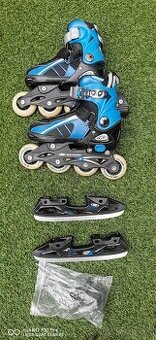 Dětské brusle rostoucí 29-32 posuvné dva v jednom