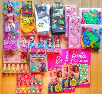Barbie, ponožky, balonky, šumivé tablety do koupele
