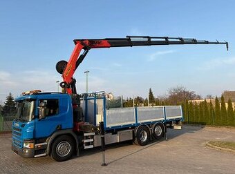 Scania P370 6x2 - valník s hydraulickou rukou Palfinger
