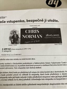 Lístky na Chris Norman