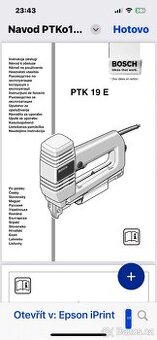 Náhradní díl - sponkovačka Bosch PTK 19 e - 1