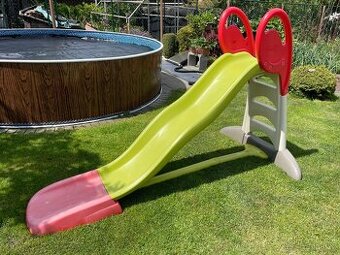 Skluzavka s vodotryskem Toboggan XL Slide Green Smoby 230