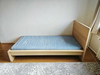 Rám postel + rošt + matrac 90x200cm (Ikea MALM)