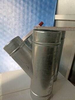 Vzduchotechnika -Odbočka jednostranná 45°  125/100/125