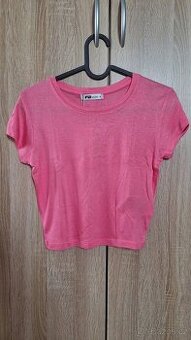 Dámské krátké růžové triko