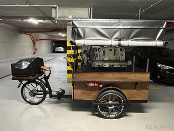 Mobilní kavárna na kole – elektrický gastronomický pojízdný