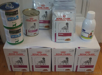 Dog Renal produkty - Royal Canin, Pronefra, VetLife