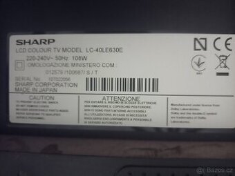 Sharp TV LC-40LE630E funkční díly