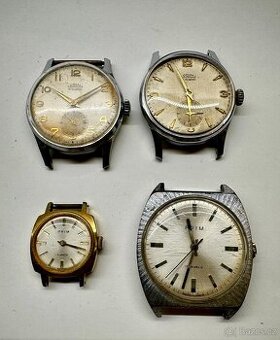 4ks set náramkové hodinky PRIM nefunkční.