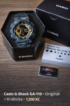 Casio G-Shock GA-110 Camo (zelený maskáč) – Originál – 1 200