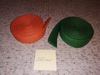 Oranžový a zelený pásek na karate OUTSHOCK