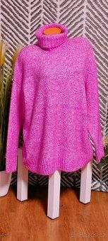 KRÁSNÝ NOVÝ RŮŽOVOMALINOVÝ SVETR - TU vel.48/50